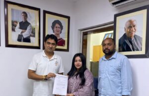 *मुंबई युवक काँग्रेस अध्यक्षपदी पहिल्यांदाच महिला..*