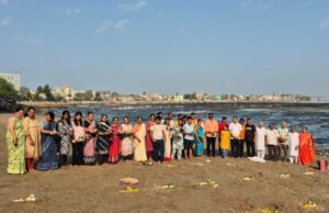 प्रभादेवीत समुद्र तटावर हिंदू नववर्षाचे पूजन,संस्कृती जतनाचा अनोखा उपक्रम