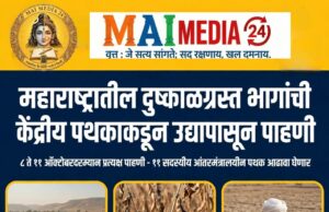 *महाराष्ट्रातील दुष्काळग्रस्त भागांची केंद्रीय पथकाकडून उद्यापासून पाहणी*