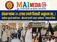 *शेतकऱ्यांना २५ हजार रुपये दिवाळी अनुदान द्या..! नाहीतर खुर्च्या खाली करा*